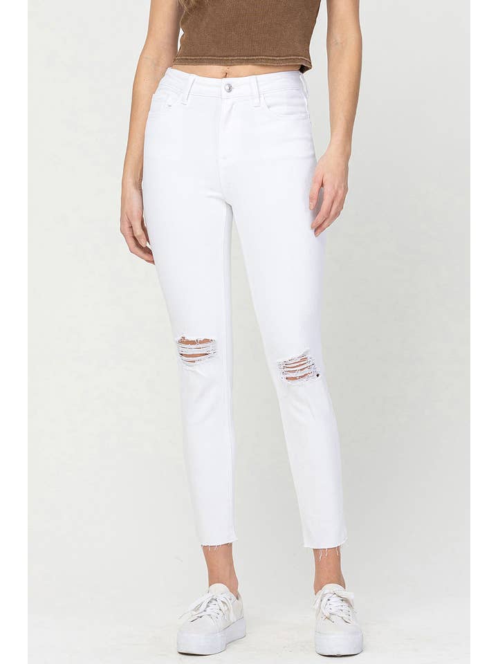 THRILLED HIGH RISE CROP SKINNY JEANS V3189 for wholesale on Faire