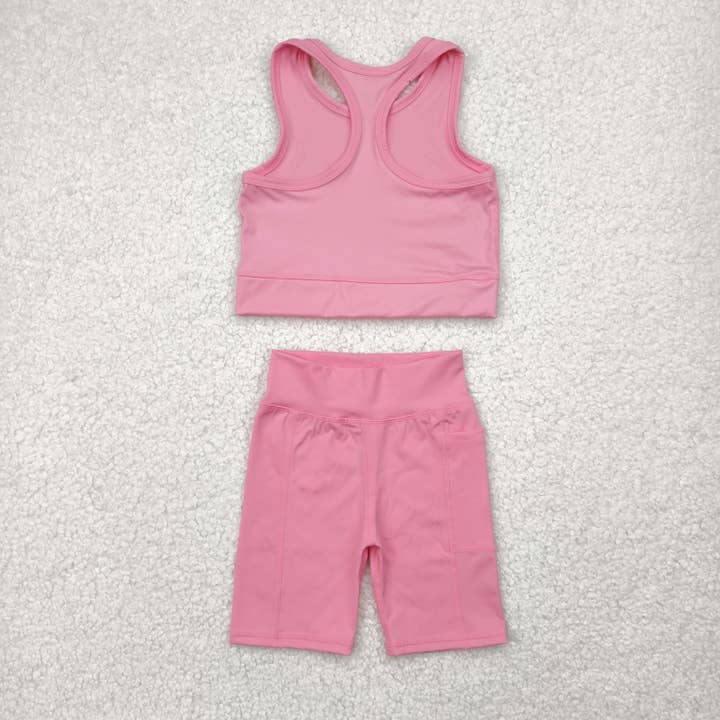 Aier Wholesale - Wholesale Top & Short Set - Kids - Sibling Baby Girls Athletic Active Wear Top Shorts Clothes Sets