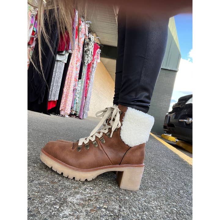 Piper Tan Fur bootie for wholesale by Gabriel Clothing Co