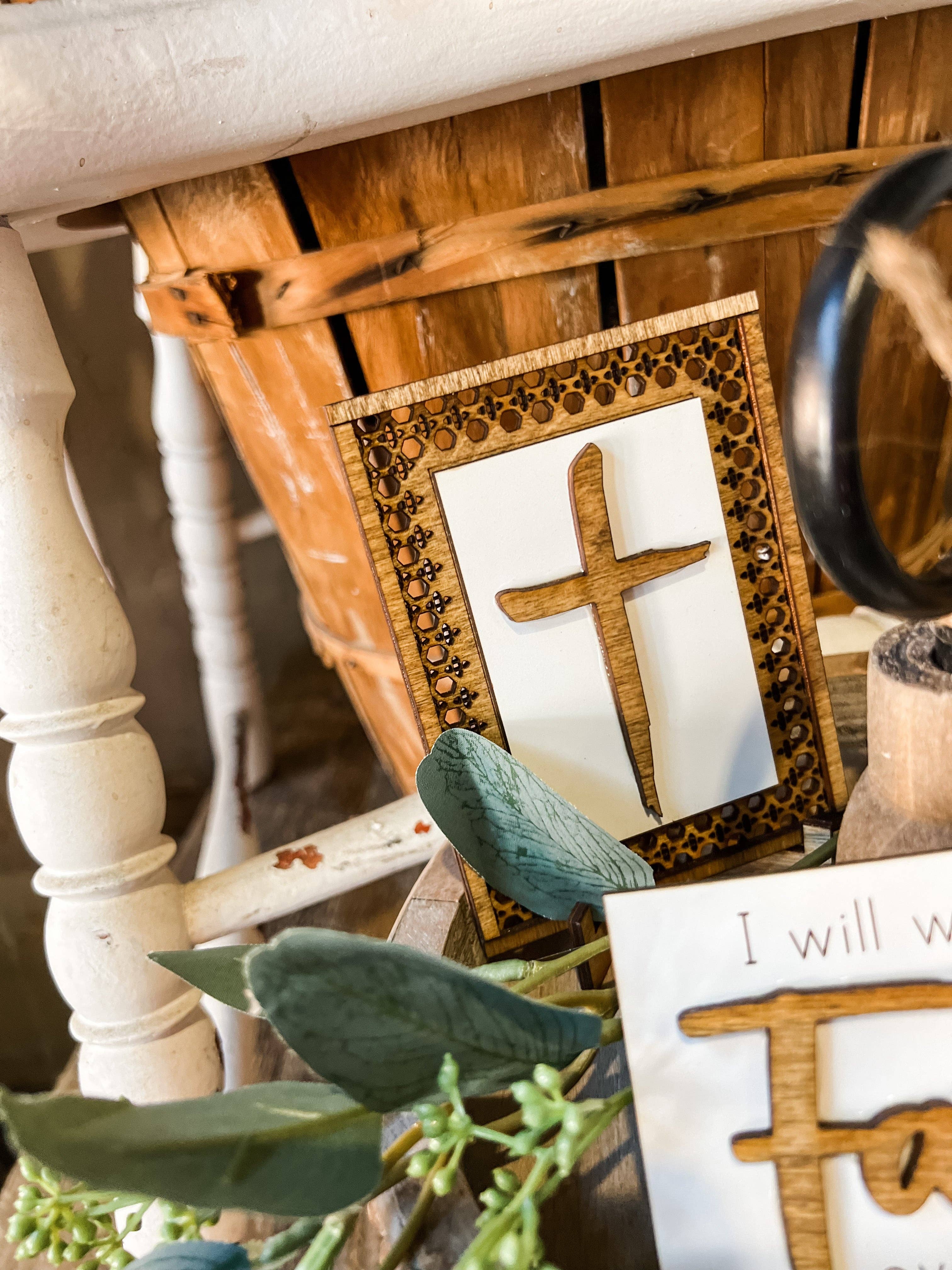 The Nest Home - Wholesale Decorative Tray - Faith Over Fear Tiered Tray Set6