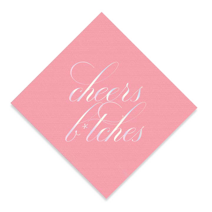 Cheers B*tches Napkin Set for wholesale by Surcie