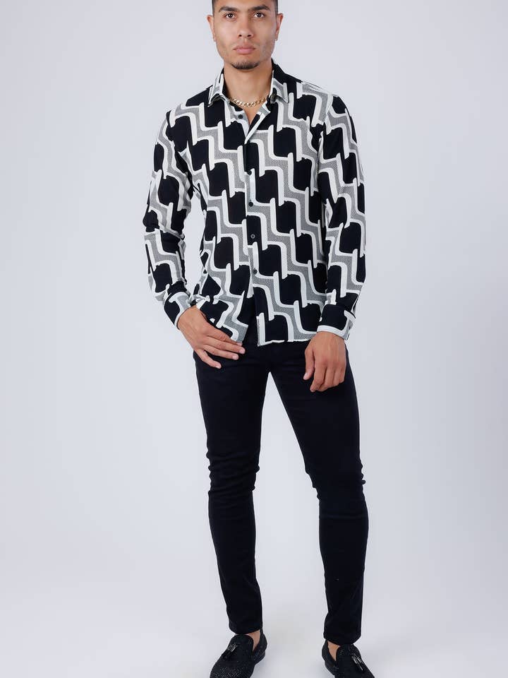 Camiseta de Hombre Transparente de Manga Larga Elástica 4B87 para venta al por mayor de BARABAS