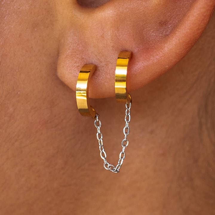 Sienna Hoops Gold for wholesale by ALCO Jewelry
