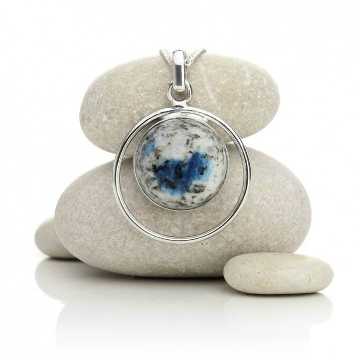 UniArt - Wholesale Pendant/Charm Necklace - Sterling Silver Selene Pendant with Natural Stone