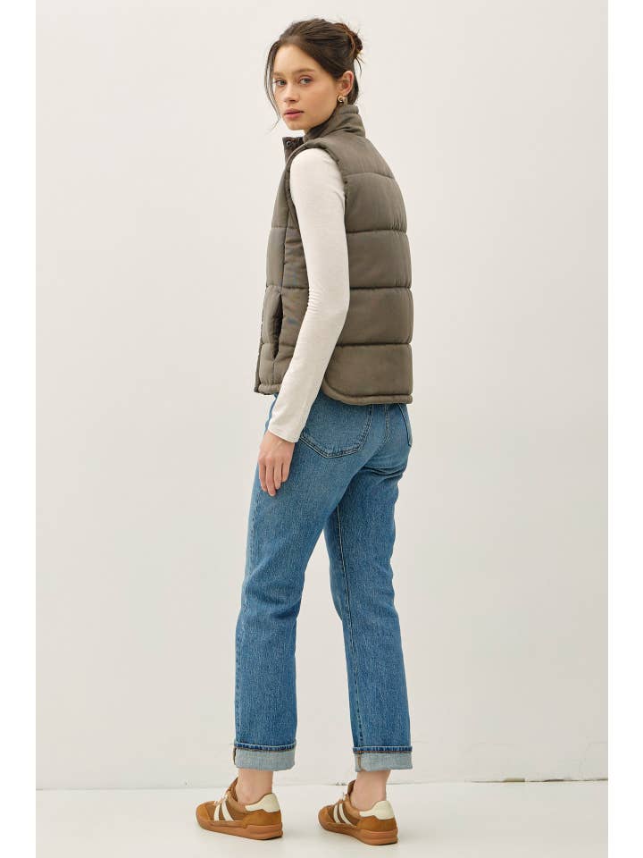 Be Cool - Wholesale Outerwear Vest - Women's - NEW COLOR-SUEDE LIKE PUFFER VEST19