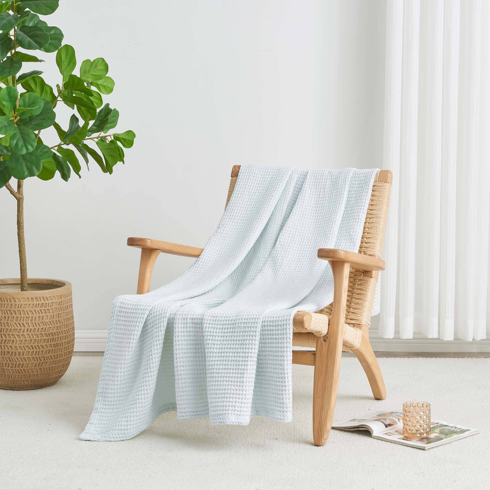 BH Collective - Wholesale Bedding Blanket - Bed Blanket - 100% Cotton Waffle Weave - Mikala Collection67