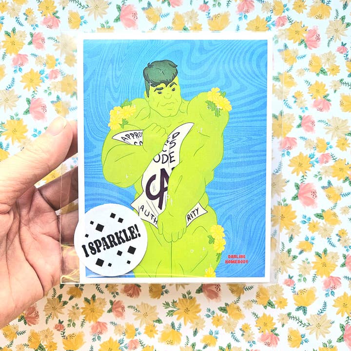 "Bulk" Postcard Print. It Sparkles! Super Swap Series Mini Print. for wholesale by Darling Homebody