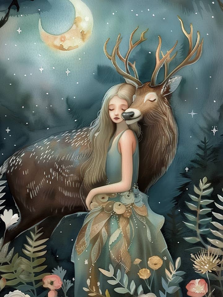 Hugging Animals: Deer | Map of Fripperies for wholesale by Fripperies