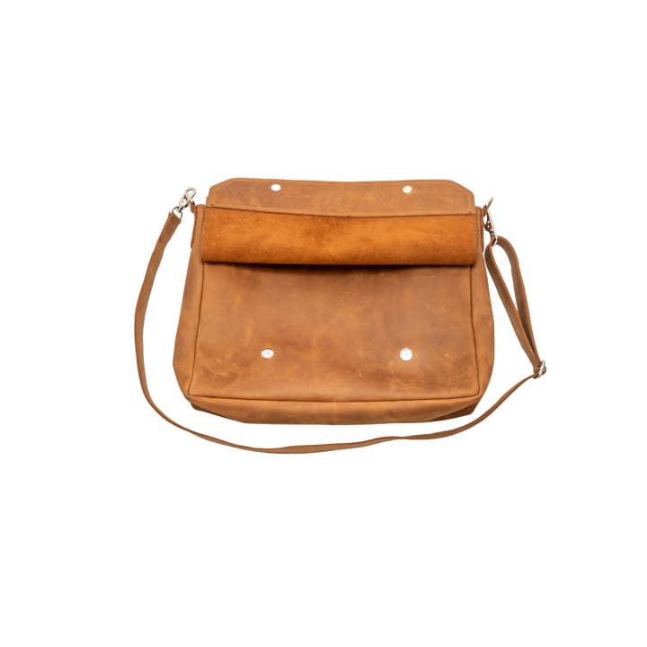 Kilele Gear | Rugged Leather Goods - Wholesale Messenger Bag - Unisex - The "Wayne" Messenger Bag - Men's Leather Laptop Bag