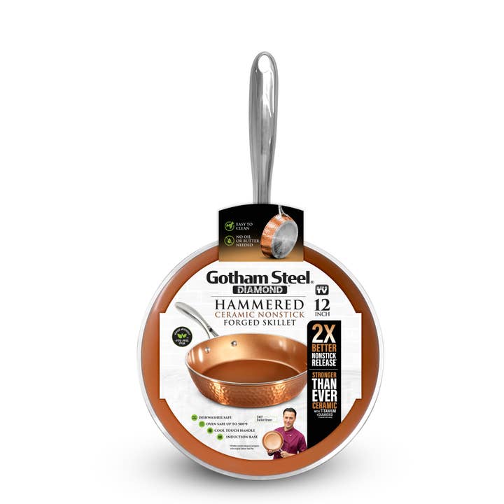 Gotham Steel/Granitestone - Wholesale Pan - Gotham Steel Hammered Copper 12" Round Fry Pan