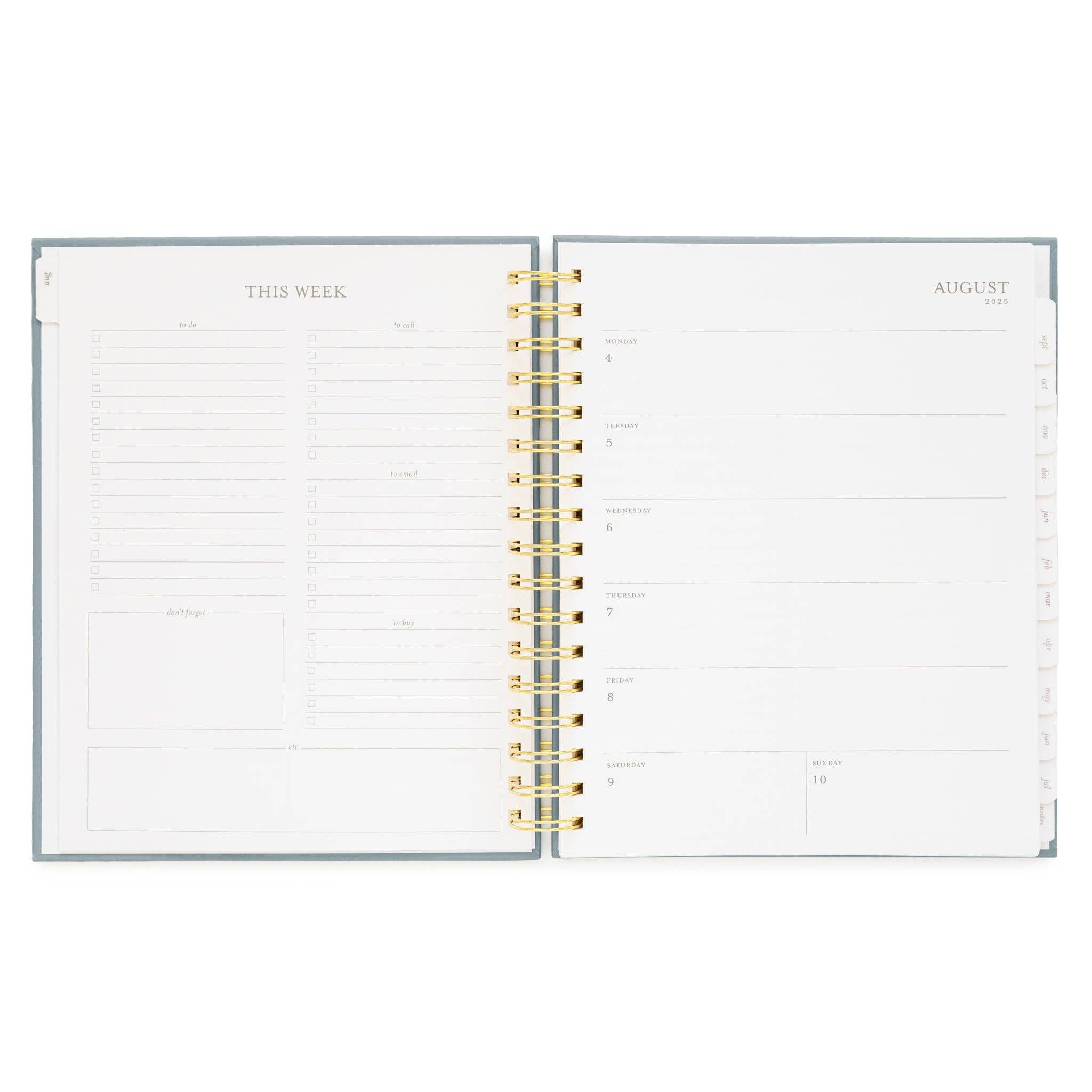 Sugar Paper - Wholesale Planner - 2025-2026 Dusty Blue Signature Spiral Academic Planner5