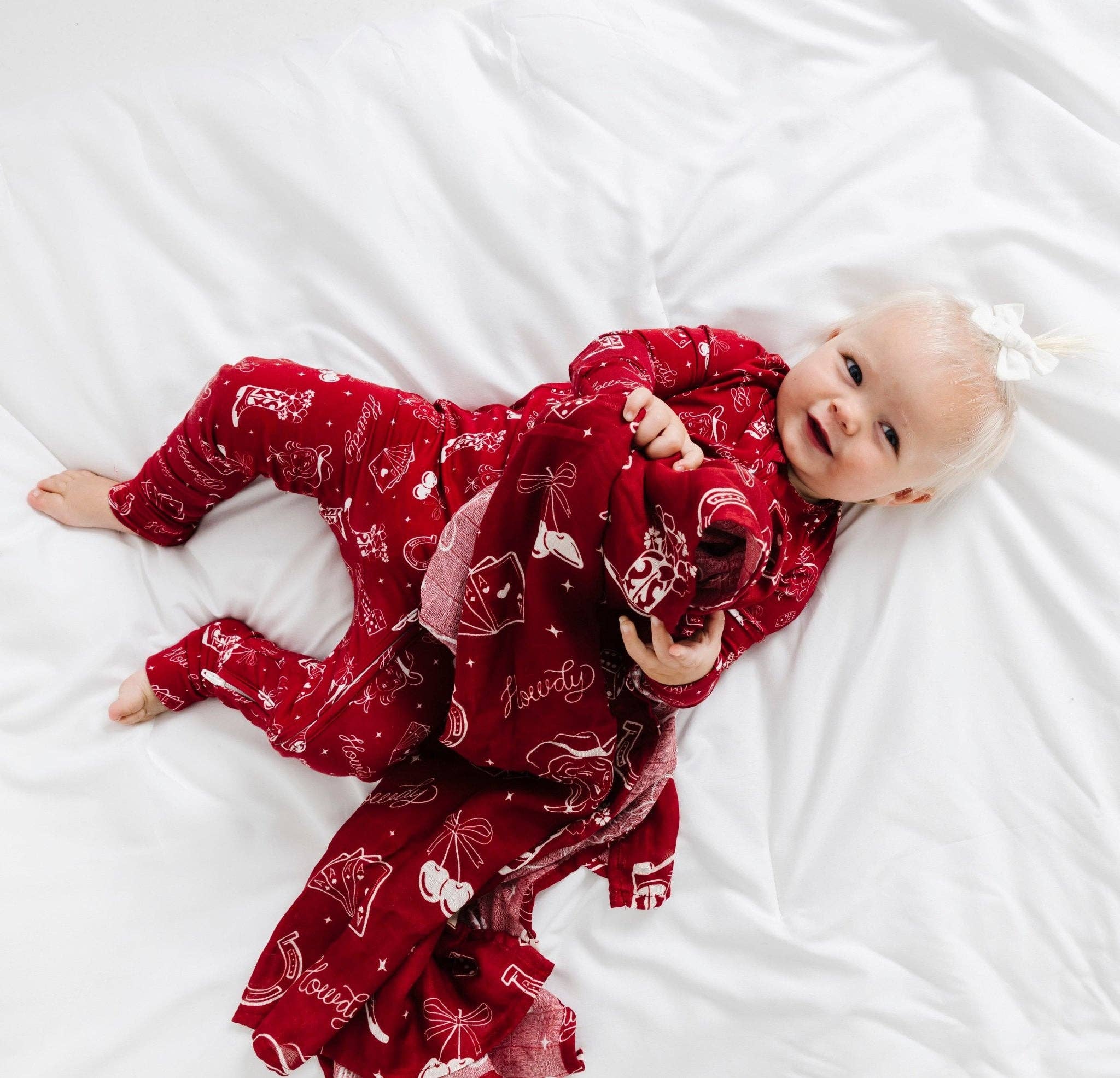 Ellie Sue - Wholesale Swaddle - Baby - Cowgirl Muslin Swaddle Blanket1