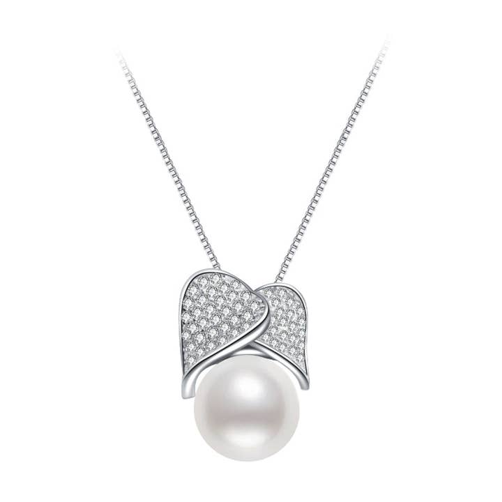 Elegante zoetwaterparel ketting WN00096 voor wholesale door PEARLY LUSTRE