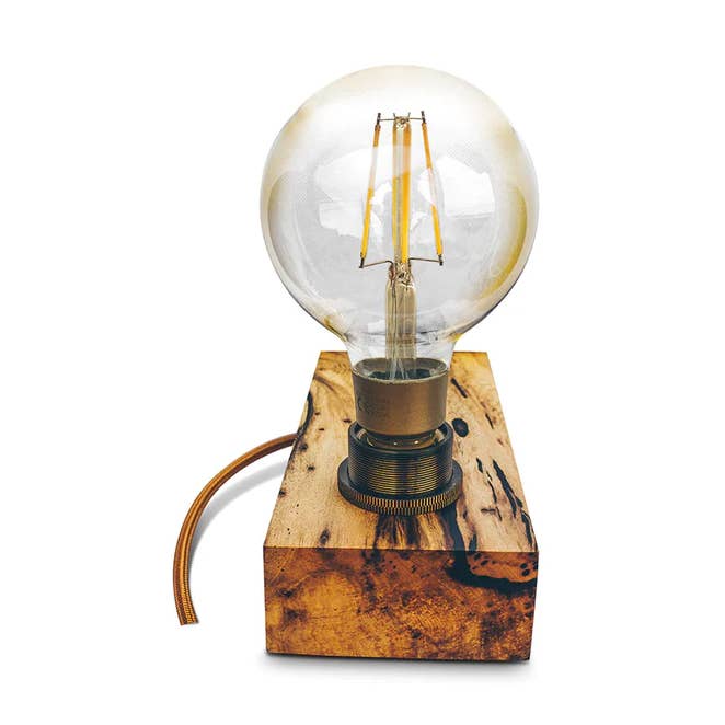 LAMPE INDUSTRIELLE EDISON « ÉBÈNE BLANC » pour la vente par Timbertraces