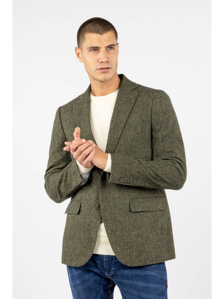 williot - Vente Veste de costume – homme - Veste verte Lisa Lana3