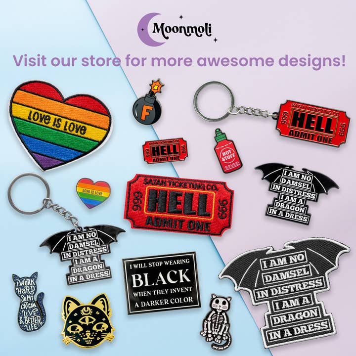 Moonmoli – wholesale Patch – I Am No Damsel in Distress I Am A Dragon In A Dress Patches6