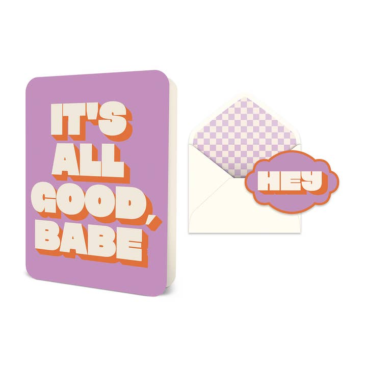 Studio Oh! - Wholesale Everyday Greeting Card - It's All Good, Babe Deluxe Greeting Card