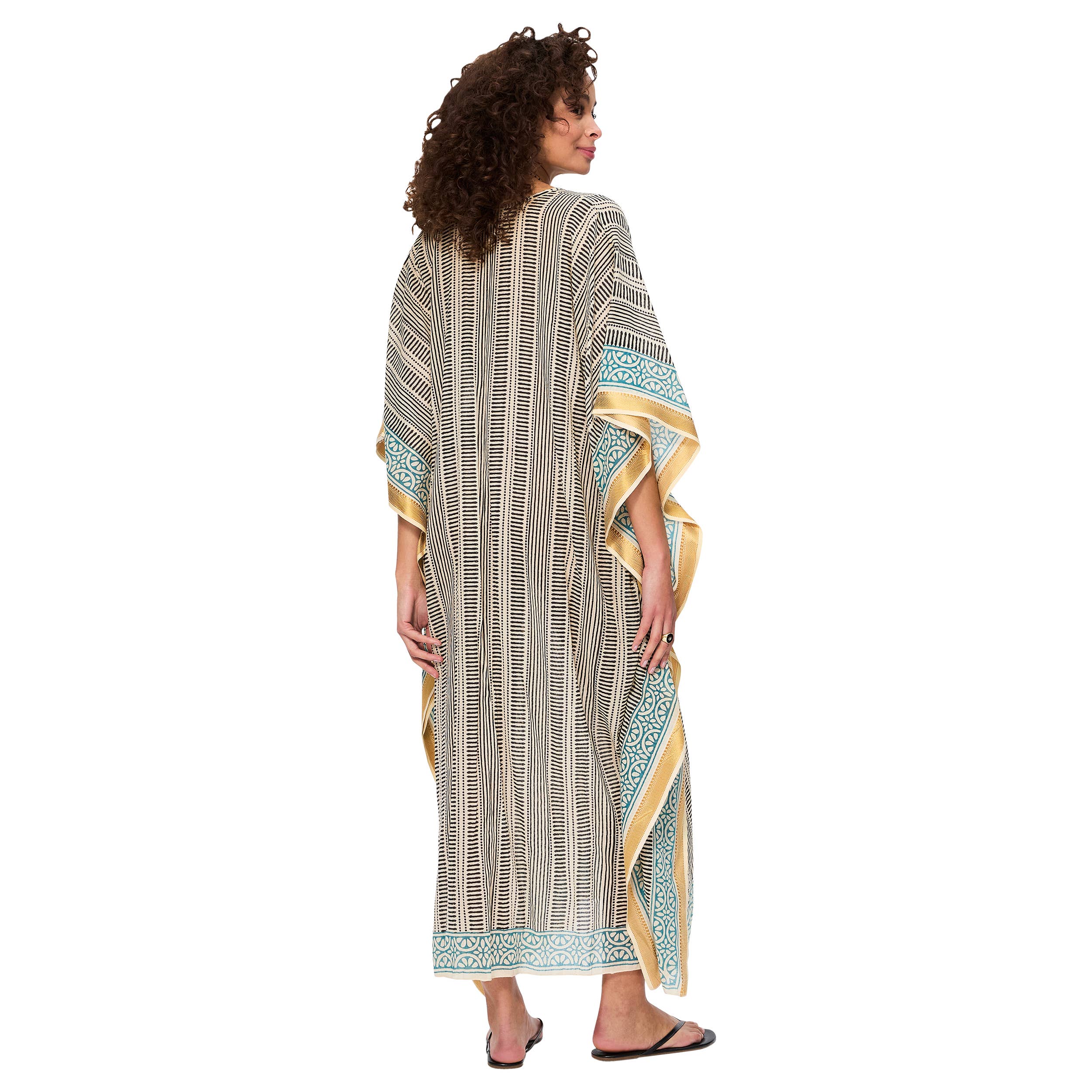 La Mano Boho – Engroshandel Kaftan - Dame – Lang sommerkaftan med 3/4-lange ærmer KAF8500D1