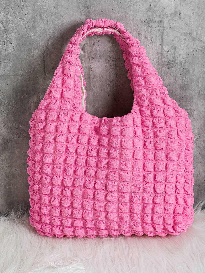 Puffy Texture Casual Shopping Bag for wholesale by 66DISCO
