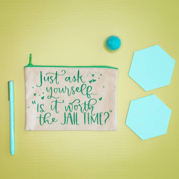 Cosmetic Pouch - Jail Time for wholesale by Colette Paperie