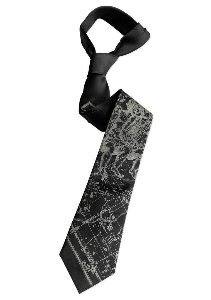 Cyberoptix Tie Lab - Wholesale Necktie - Men's - Gemini Twins Necktie. Zodiac Constellation Star Chart Tie.6