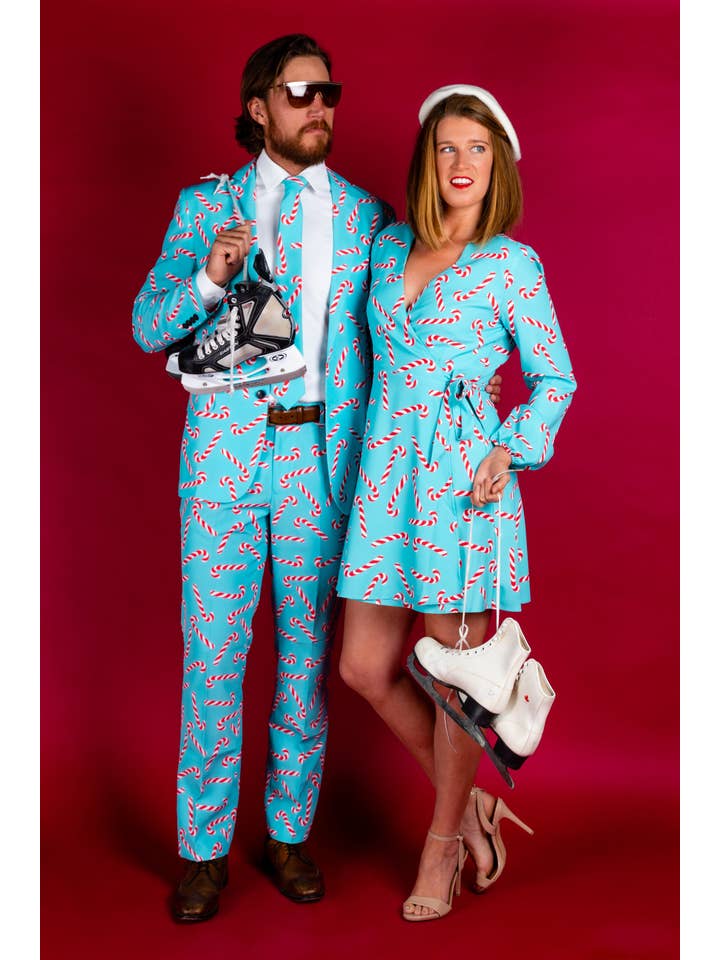 Shinesty, Inc - Wholesale Dress - Women's - Wrap Dress | The Peppermint/Candy Cane Christmas