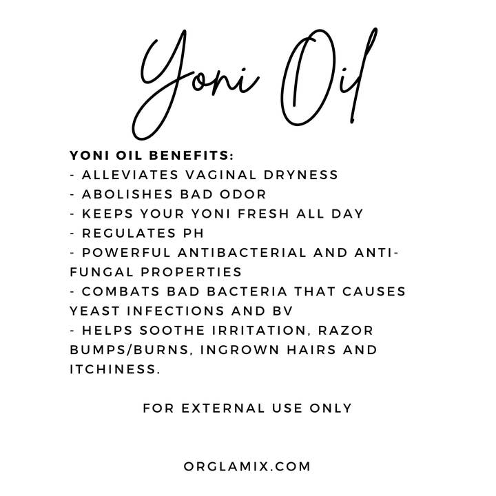 Orglamix - Wholesale Bath/Body Oil - Yoni Oil Original | Vaginal Herbal Self Care Womb, Goddess