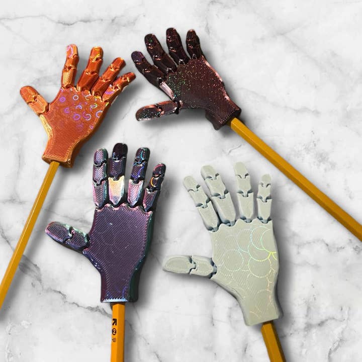 Pretzel Prints – wholesale Pencil topper – Child – Flexi Hand Pencil Topper, Back to School, Office accessories