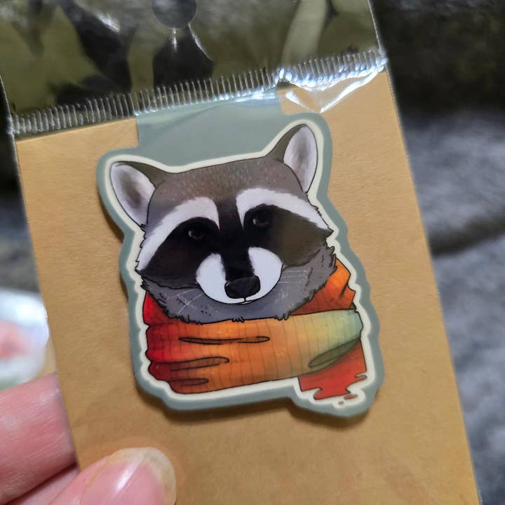 Gemütliches magnetisches Lesezeichen mit Waschbär-Gesicht für den Großhandel von Salt Birch