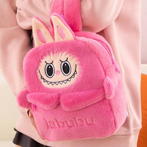 Little Trendy - Wholesale Backpack - Kids - Cute monster furry backpack children's plush backpack5