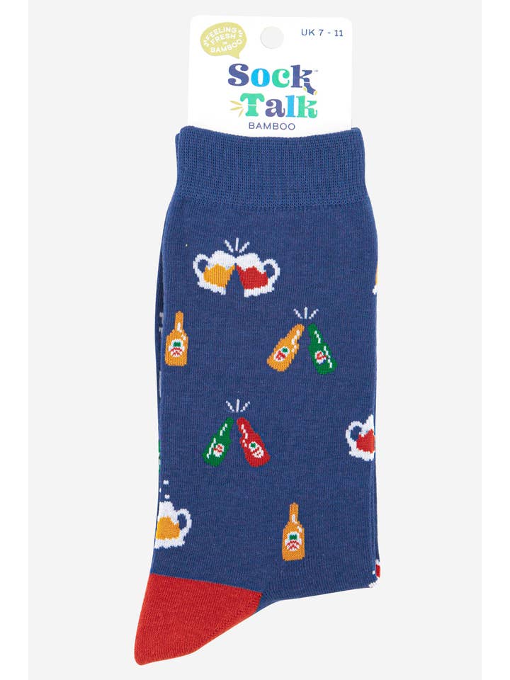 Sock Talk – wholesale Socks – Men's – Men's Beers and Cheers Celebration Bamboo Socks3