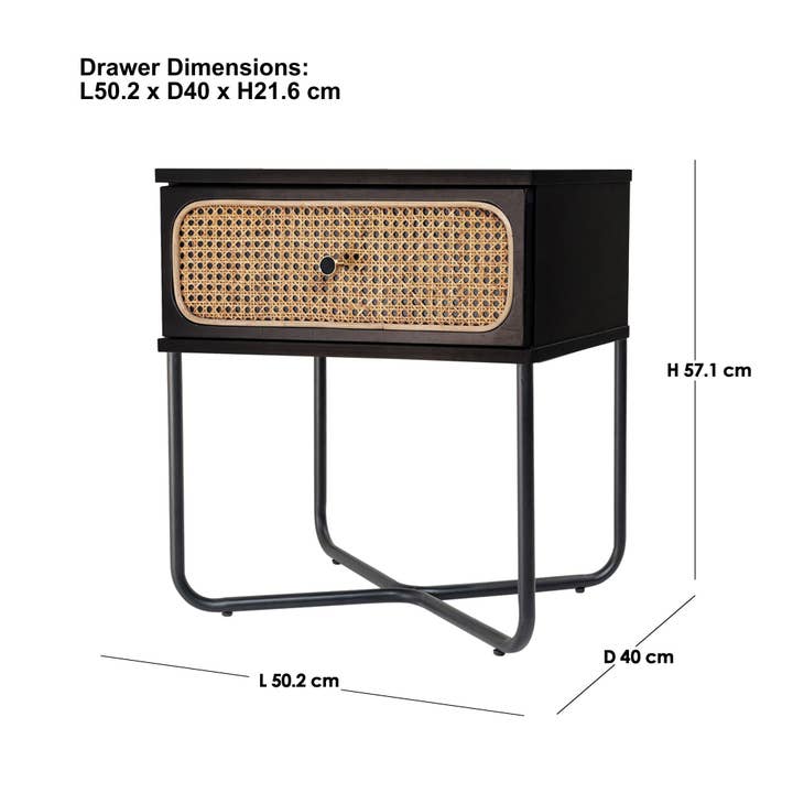 Emma's Bedroom - Wholesale Side table - Marcus (Rattan) Bedside Table1