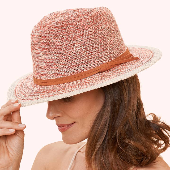 Powder Design inc - US - Wholesale Straw Hat - Women's - Natalie Packable Hat - Terracotta2