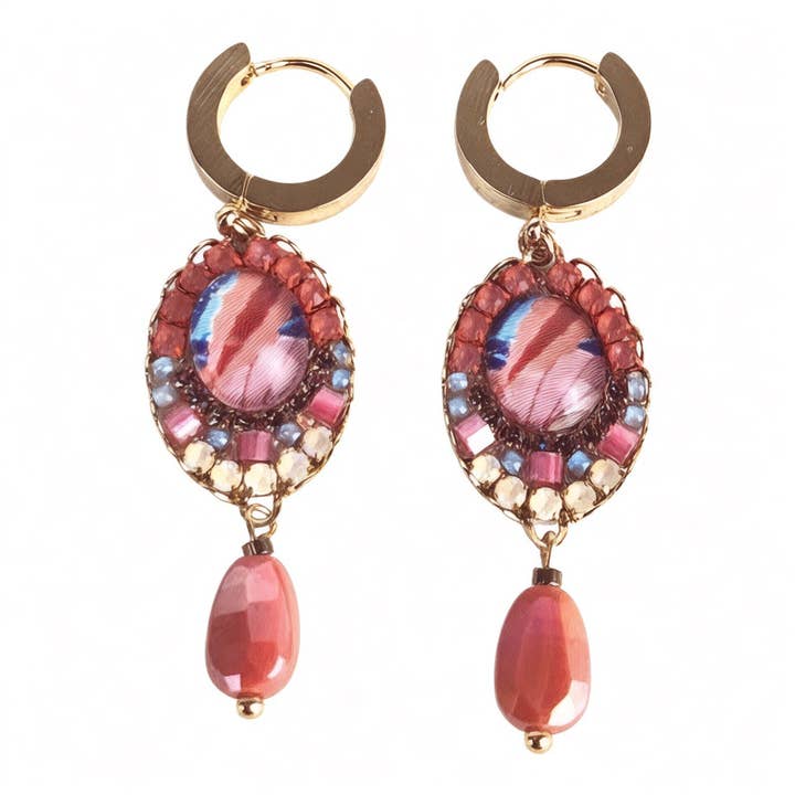 melizijewelry - Wholesale Dangle Earrings - Doria crystal and gold-plated steel earrings2