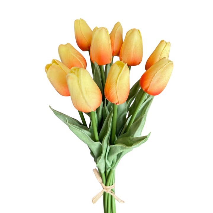Sun Decorer - Wholesale Artificial Flowers - Artificial Real Touch Tulip Stems (Bunch of 10)8