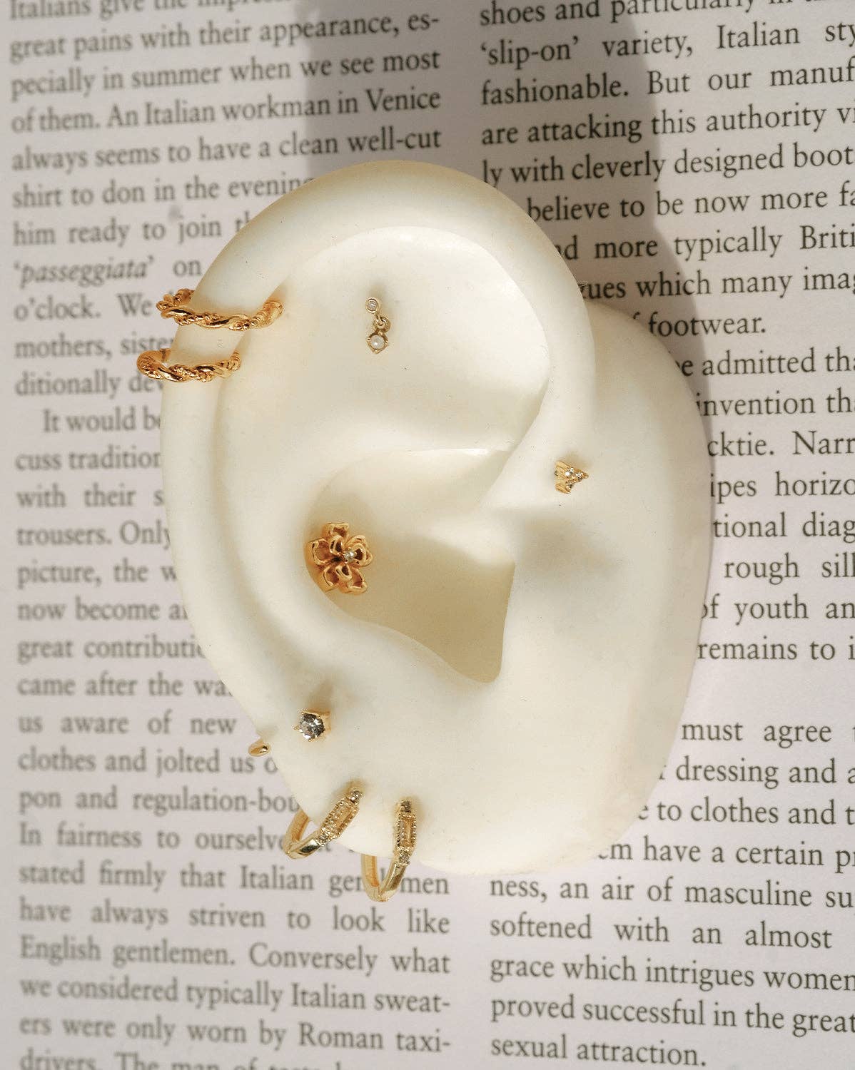 S-kin Studio Jewelry - Wholesale Stud/post earrings - 14K Solid Gold Angela Tiny Trio Stud7