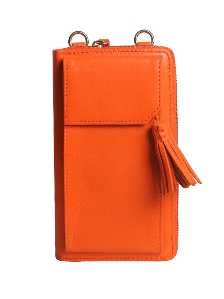 Carteira Três Fold Crossbody (Laranja) por atacado de Risa Vancouver