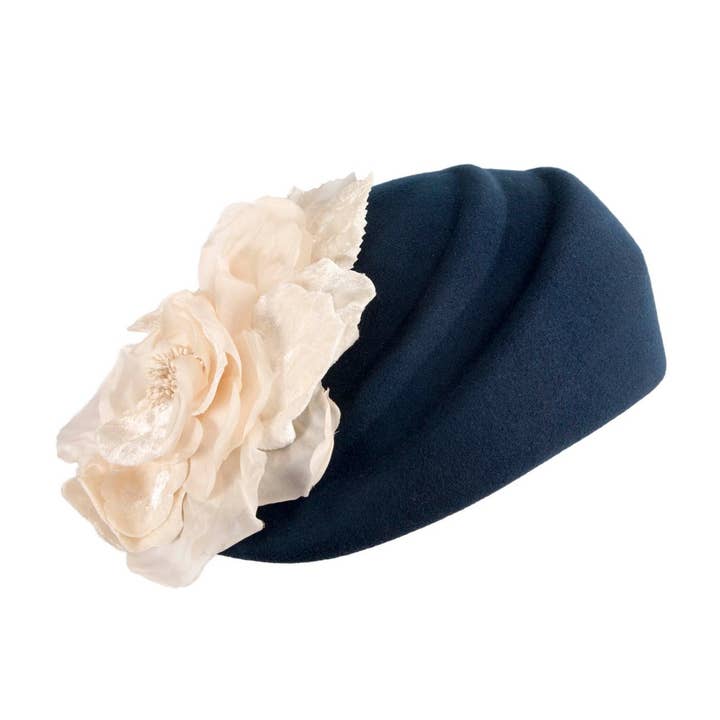 Max Alexander by Cupids Millinery Melbourne - Wholesale Fascinator hat – Women's - Wool Hat with Floral Accent – Winter Elegance15