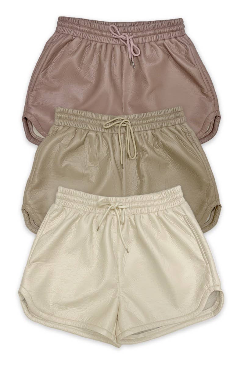 Miss Sparkling - Wholesale Shorts - Women's - Soft Pleather Shorts10