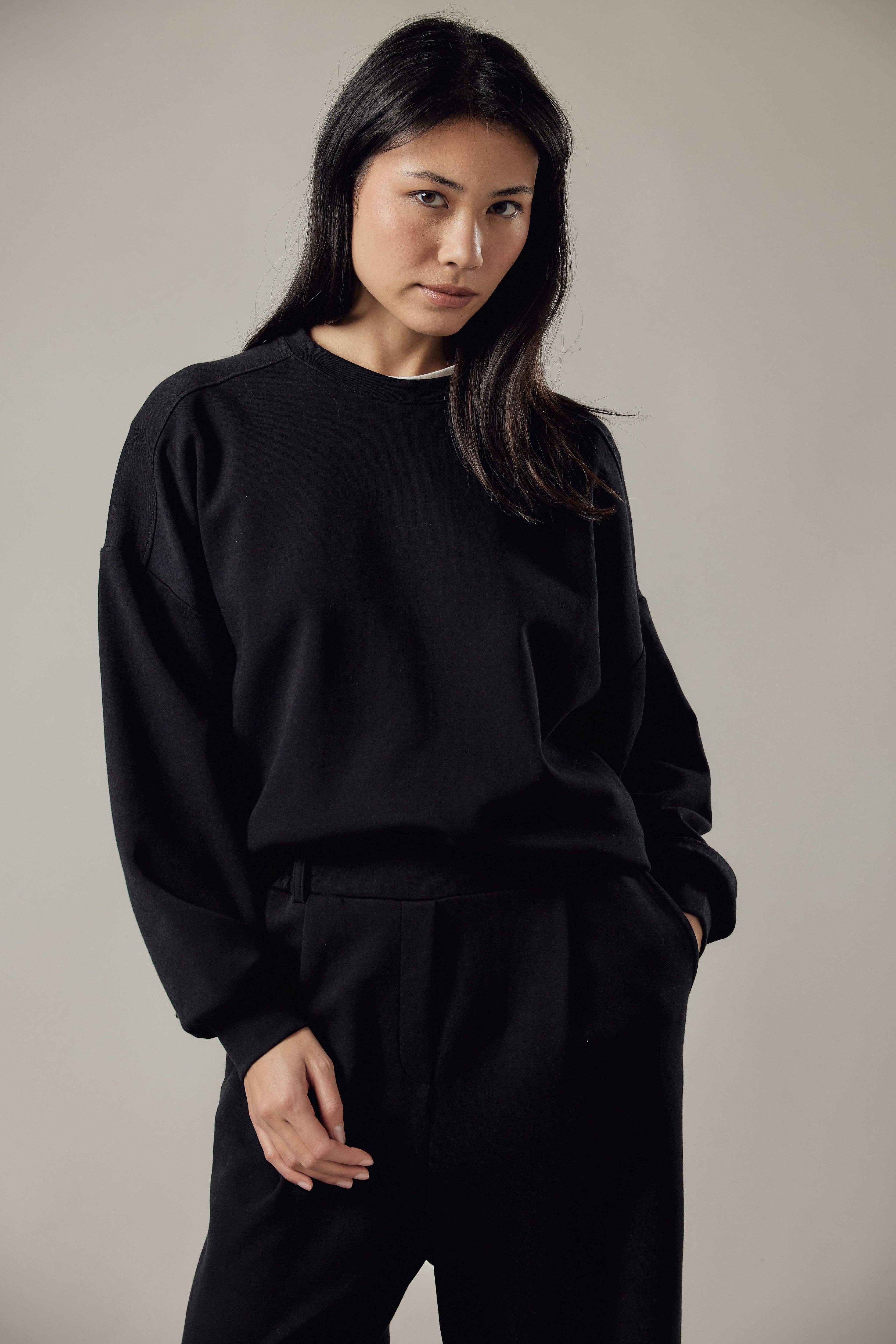 OWN OFF WITH NATURE - Wholesale Sweatshirt - Women's - Loose Fit Crew Neck Sweatshirt in Interlock2