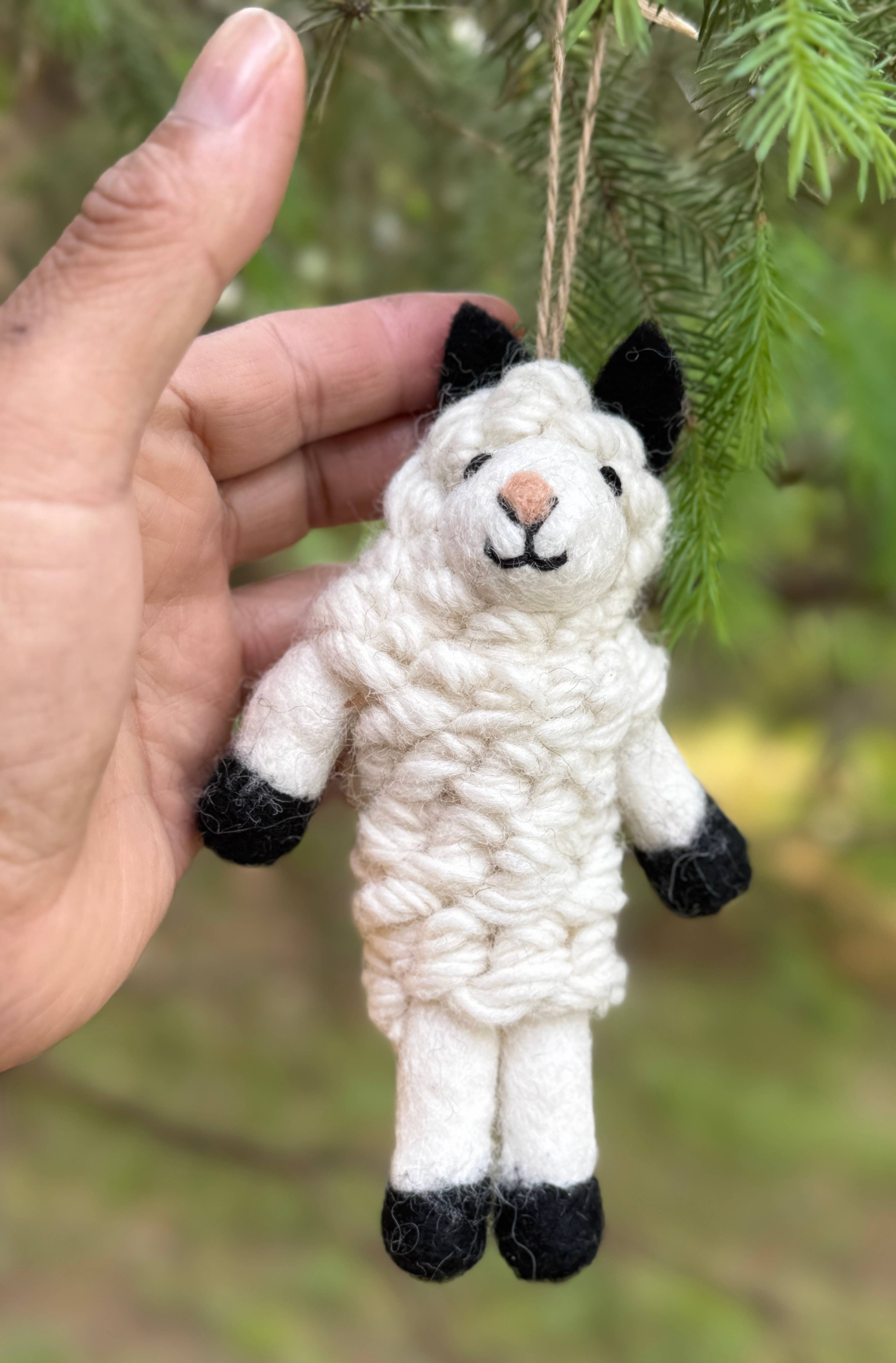 Lungta Imports - Wholesale Ornament -  Hand-Felted Farm Animals Christmas Ornaments – Fair Trade 16