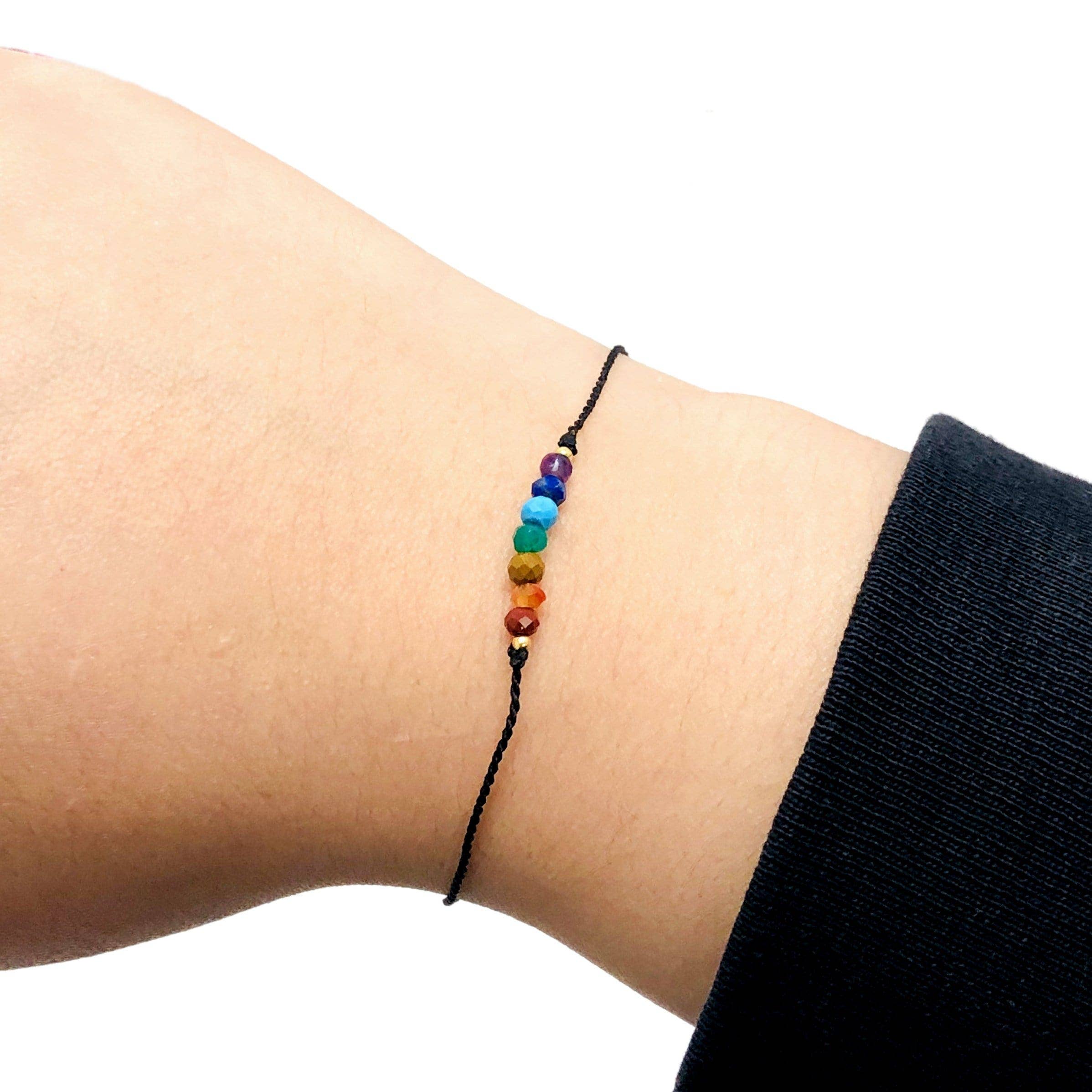 Rock Paradise - Wholesale Armband met kralen - Kristallen chakra-armband met 24-karaats gouden gegalvaniseerde kralen2