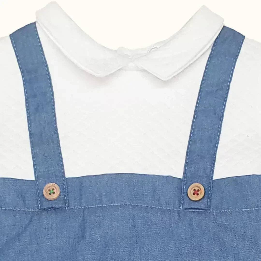 Pim-Pam-Pum – wholesale Overalls – Baby – Cute White/Blue Denim1