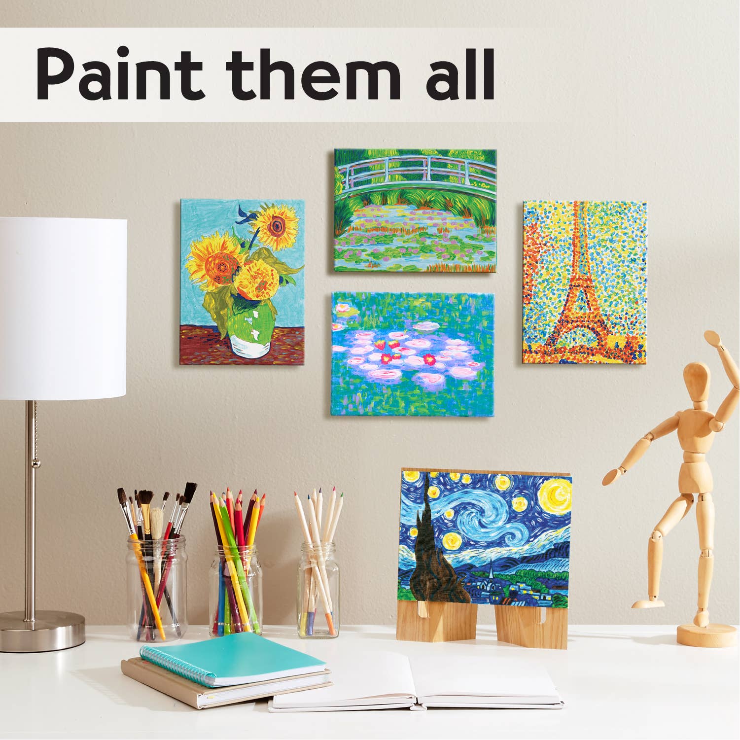 Faber-Castell / Creativity for Kids - Wholesale DIY Craft Kit - Paint by Number Museum Series - Sunflowers4