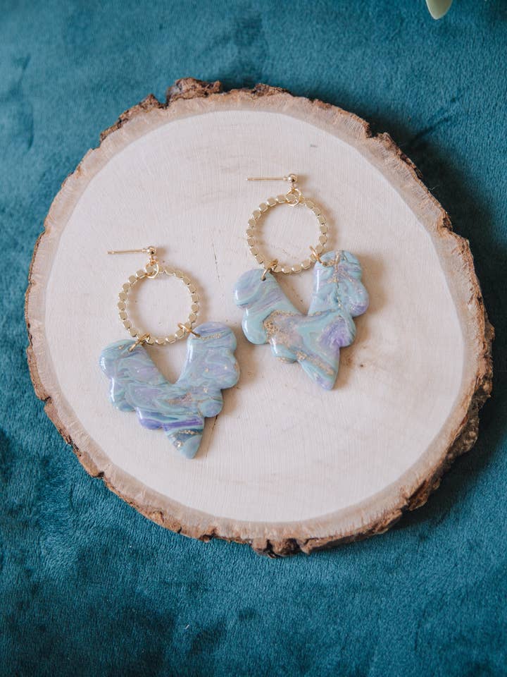 Pendientes de arcilla polimérica de ágata sintética para venta al por mayor de Millburn Place