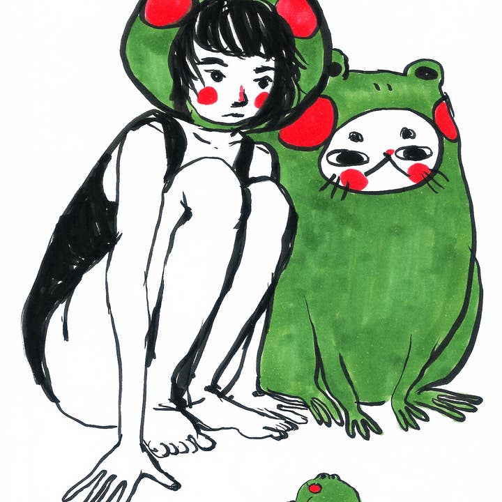 Rebekah Evans Art - Wholesale Art Print - Print - "Frog Club"1