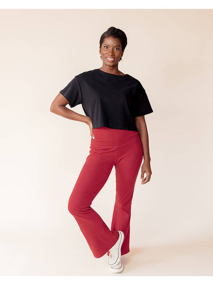 Of an Origin - Wholesale Fashion Leggings - Maternity - Rib Knit Flex Fit Maternity to Postpartum Flare Legging