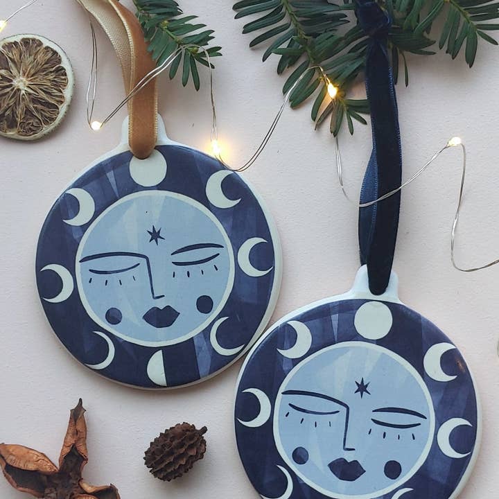 Slow Sunday - Wholesale Ornament - Sun & Moon Celestial Christmas Bauble Decoration