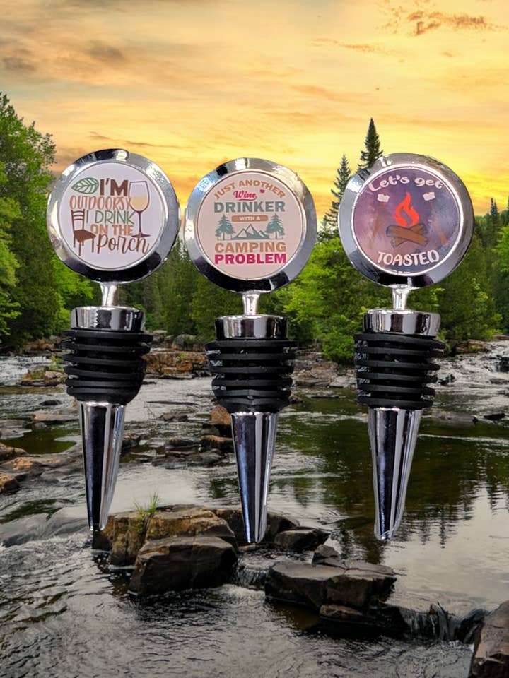 Weinstopper mit Camp-Zitat für den Großhandel von Ciao Bella Jewelry Inc