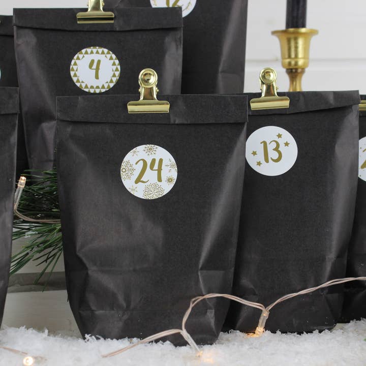 Adv Card Calendar - Grön Bordeaux - Set 6 för wholesale av Papierdrachen